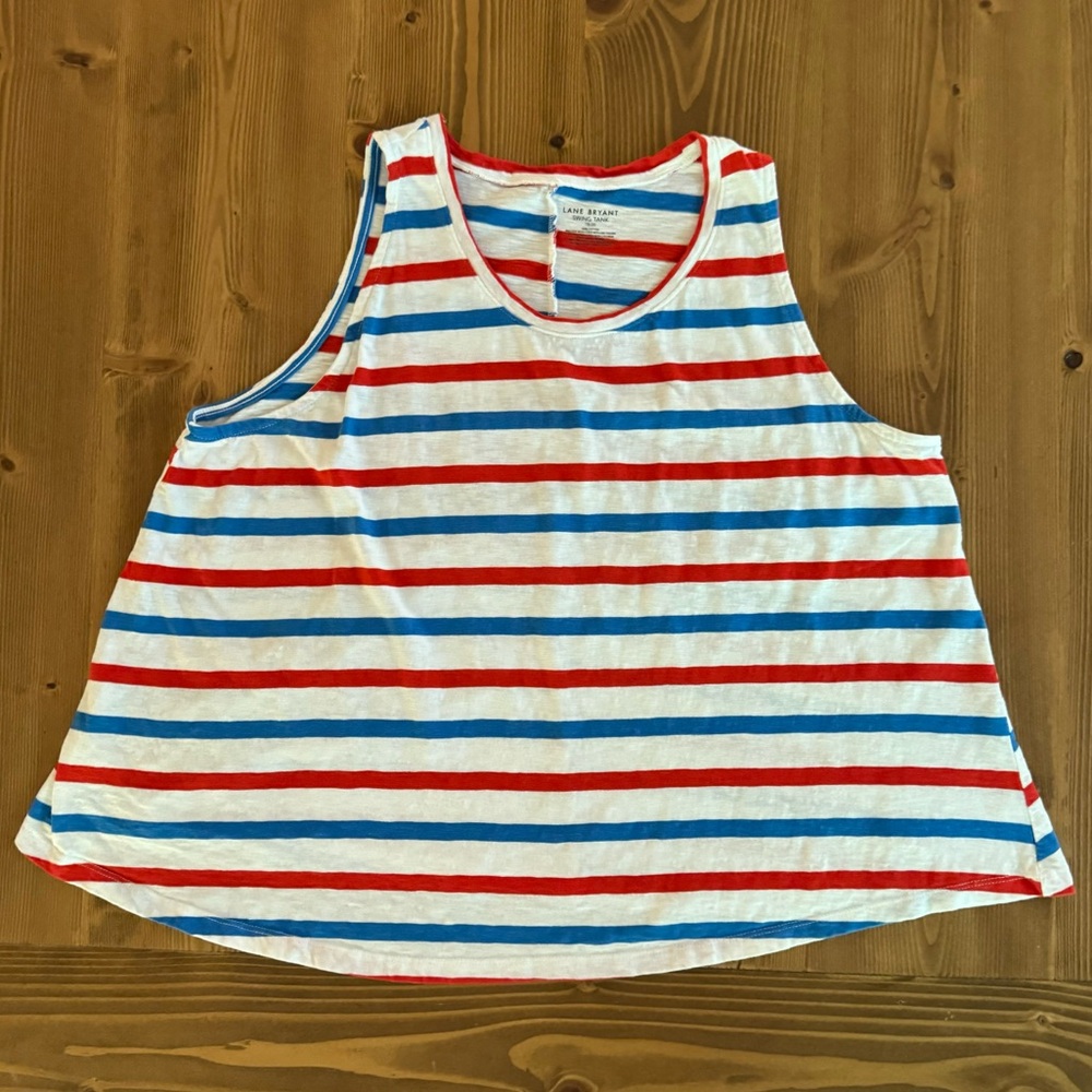 Lane Bryant Red White and Blue Swing Tank 18/20 - Picture 4 of 9